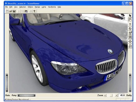 DirectViz rendering – notice the rendering details not possible with OpenGL