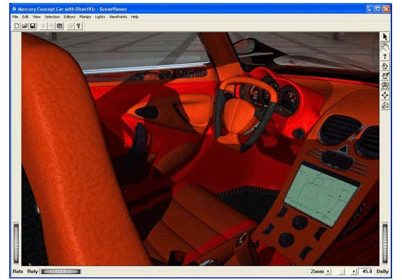 Bump mapping on car interior materials