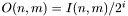 $ O(n,m)=I(n,m) / 2^i$